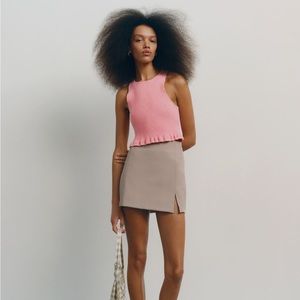 Zara Pink Ribbed Tank Top